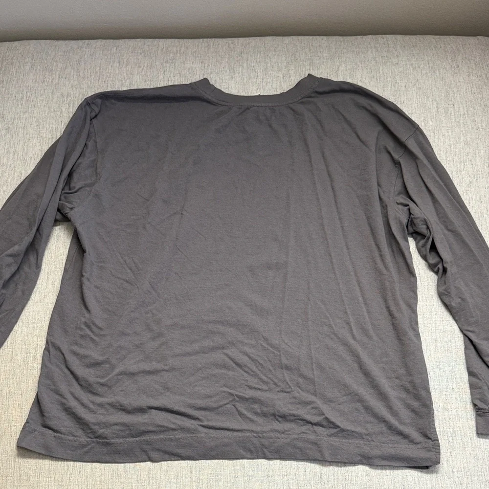 Free People Gray Long Sleeve Tee - Picture 5 of 5